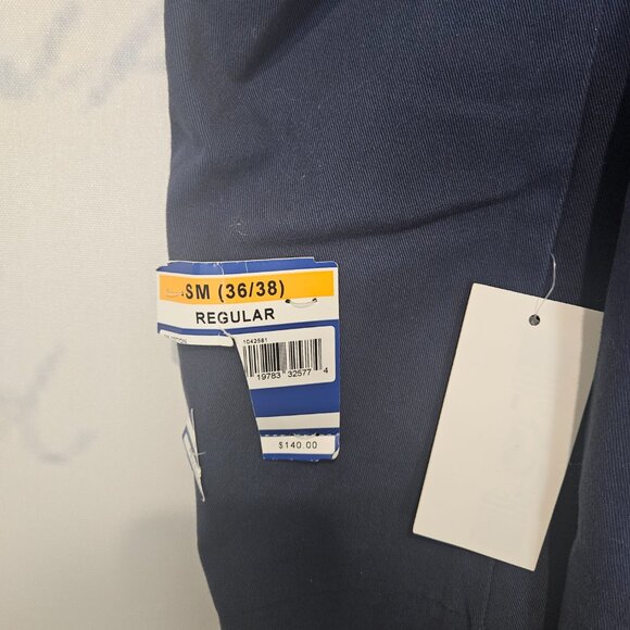 NWT Haggar Comfort Stretch Jacket Slim Fit Small 36/38 Blue Smart Wash $140 - Picture 5 of 11